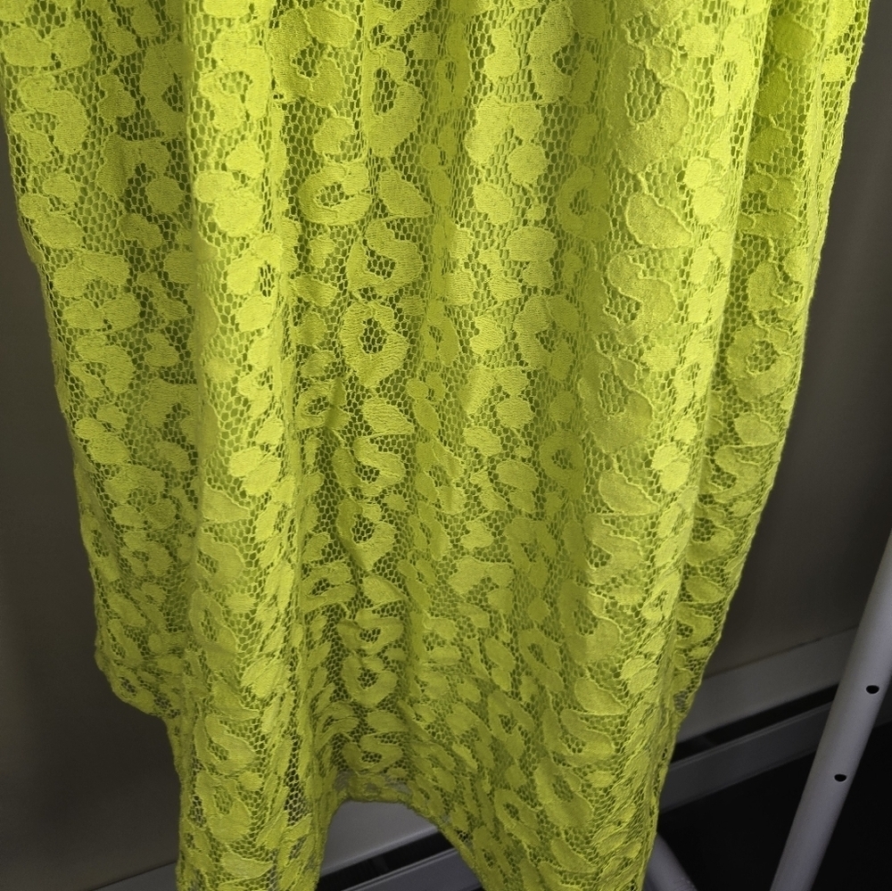 MICHAEL Michael Kors Women's Lace Shirt Dress (XS, Bright Limeade) - Picture 3 of 15